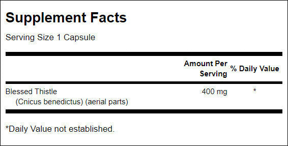 Blessed Thistle 400 mg - 90 capsules - Nutra Best Europe