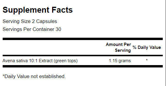 Avena Sativa Male Stamina - Max Strength 575 mg - 60 capsules - Nutra Best Europe