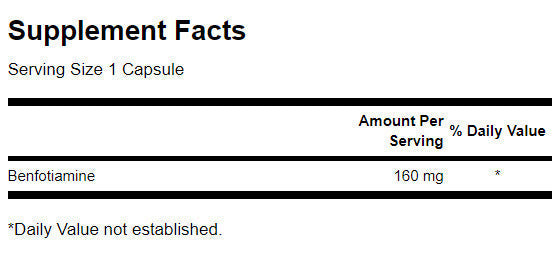 Benfotiamine 160 mg - 60 capsules - Nutra Best Europe
