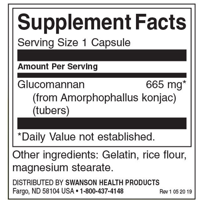 Glucomannan / Konjac Root 665 mg - 90 capsules - Nutra Best Europe