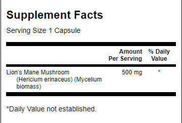 Lion's Mane Mushroom 500 mg - 60 capsules - Nutra Best Europe