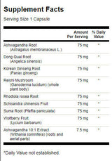 Adaptogenic Herbal Complex | with Rhodiola Ashwagandha Ginseng - 60 capsules - Nutra Best Europe