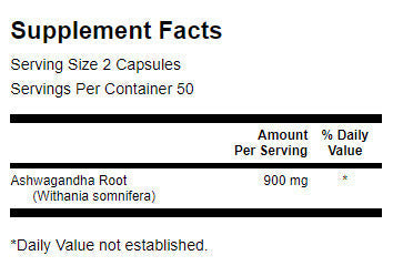 Ashwagandha Root 450 mg - 100 capsules - Nutra Best Europe