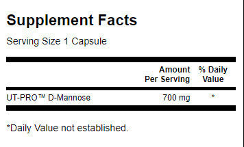 D-Mannose 700 mg - 60 capsules - Nutra Best Europe