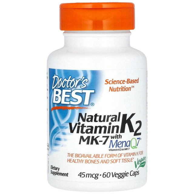 BEST Natural Vitamin K2 MK-7 45 mcg - 60 capsules - Nutra Best Europe