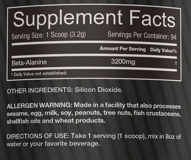 Beta-Alanine Powder 301 grams - Nutra Best Europe