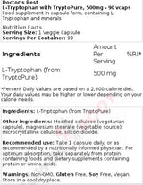 L-Tryptophan 500 mg | With TryptoPure - 90 capsules - Nutra Best Europe