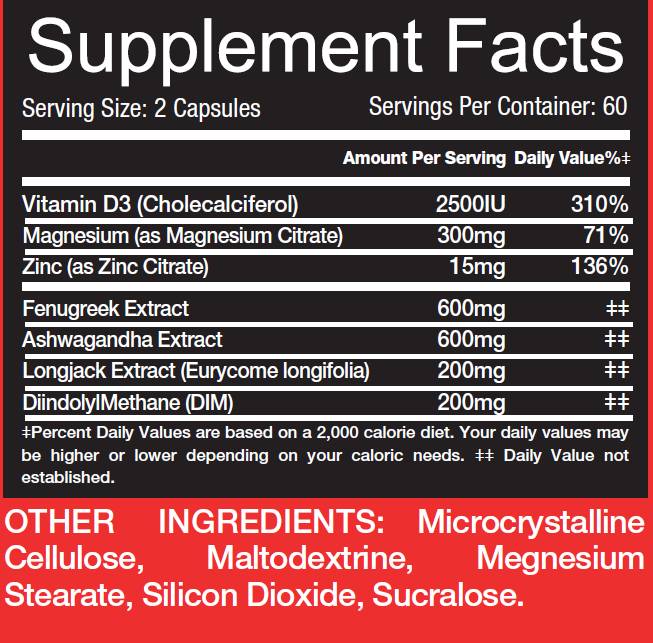 Test Booster 120 capsules - Nutra Best Europe