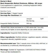 BEST Hesperidin Methyl Chalcone 500 mg - 60 capsules - Nutra Best Europe