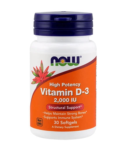 NOW Vitamin D3 / 2000 IU / 30 gel capsules - Nutra Best Europe