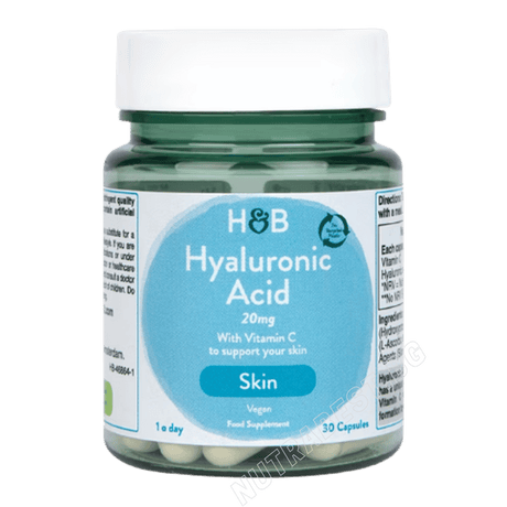 Hyaluronic Acid 20 mg / with Vitamin C - 30 capsules - Nutra Best Europe