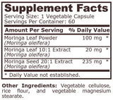 Pure Nutrition - MORINGA COMPLEX - 60 Vegetable Capsules - Nutra Best Europe