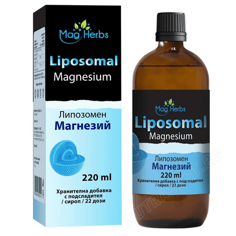Liposomal Magnesium liquid / Liposomal Magnesium MagHerbs /220 ml, 22 doses/ - Nutra Best Europe