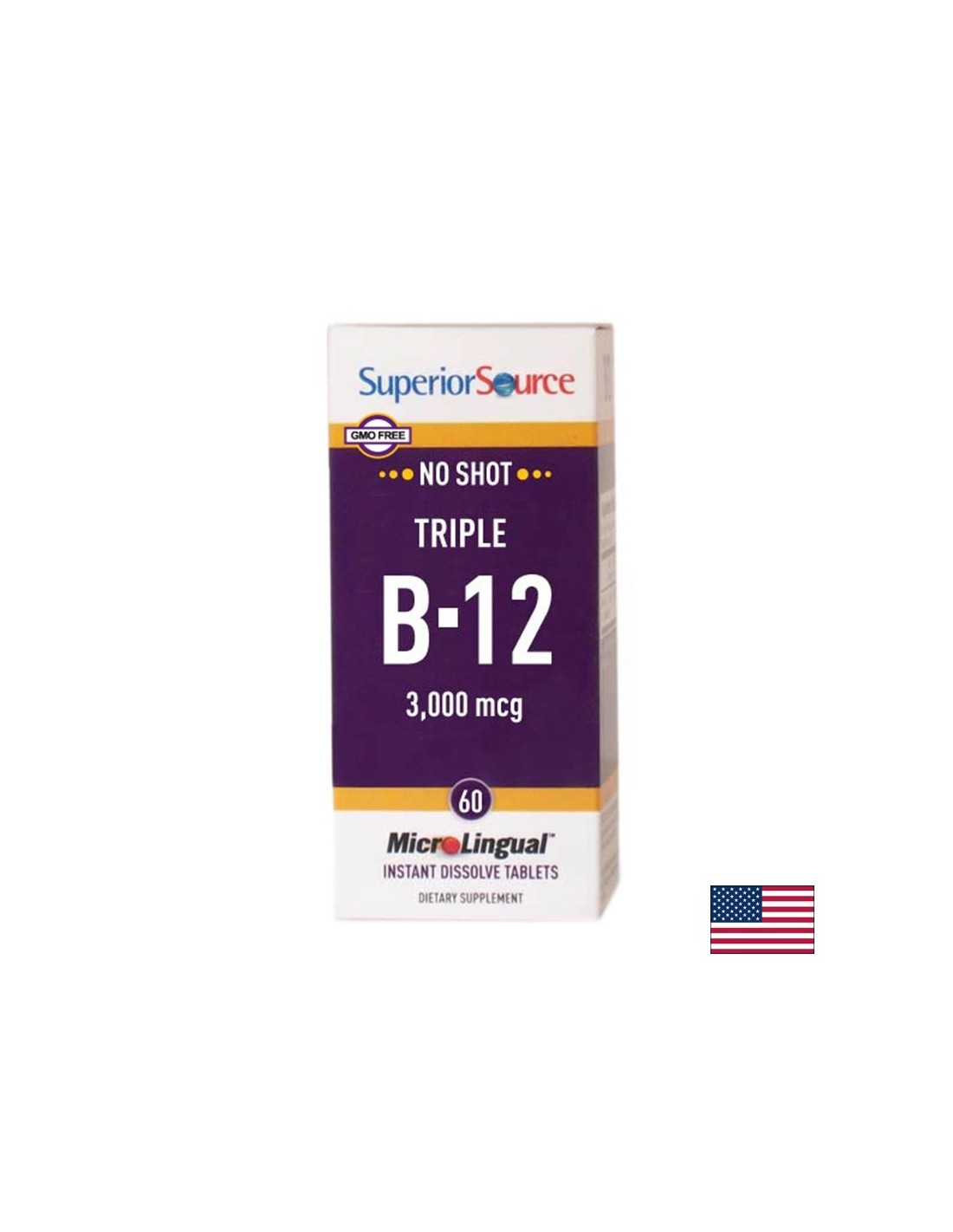 B12-vitamin 3000 mcg - Idegrendszer, 60 nyelv alatti tabletta <tc>Superior Source</tc>