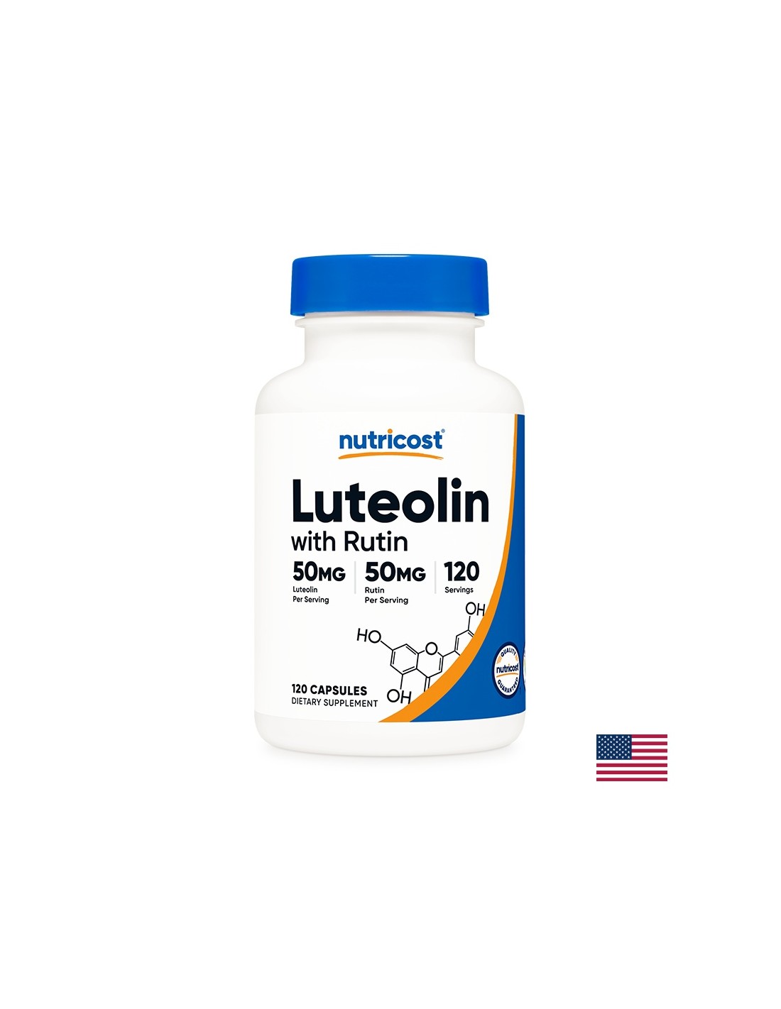 Antioxidáns - Luteolin + Rutin Komplex, 120 kapszula, 120 adag <tc>Nutricost</tc>