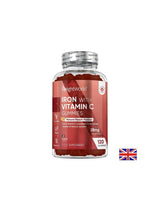 Vérszegénység - Vas + C-vitamin gumicukor, 120 db zselés tabletta, őszibarack ízű