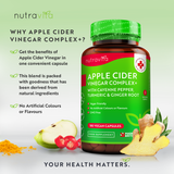 Apple Cider Vinegar 1000 mg /180 capsules, 90 doses/ Nutravita - Nutra Best Europe