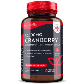 Cranberry - Red Cranberry 12500 mg 180 vegan capsules - Nutra Best Europe