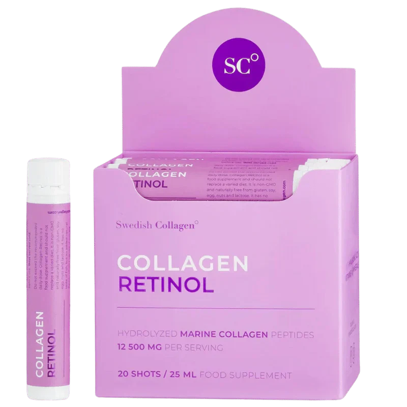 Halkollagén 12500 mg retinollal, hialuronsavval, biotinnal, MSM-mel /20 db x 25 ml/ <tc>Swedish Collagen</tc>