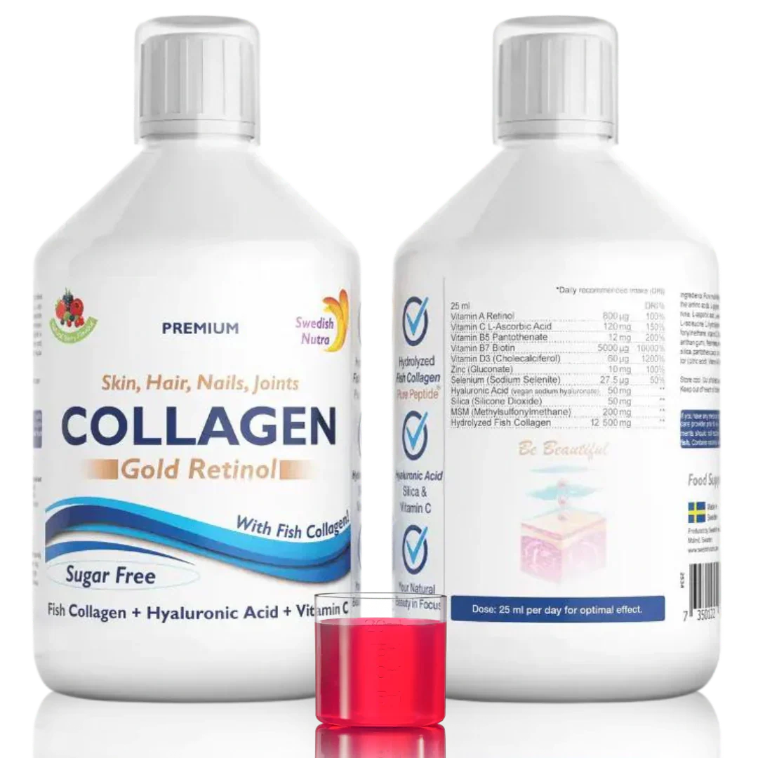Halkollagén 12500 mg Arany Retinol 500ml <tc>Swedish Nutra</tc>