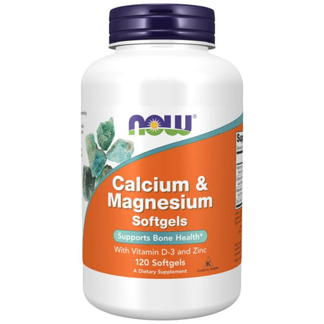 Calcium & Magnesium Softgels / with Vit D and Zinc - 120 Gel capsules - Nutra Best Europe
