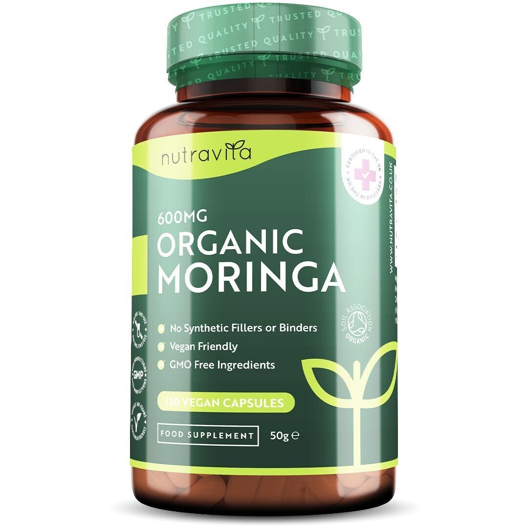 Organic Moringa - Bio Moringa 600 mg 120 Vegan Capsules - Nutra Best Europe