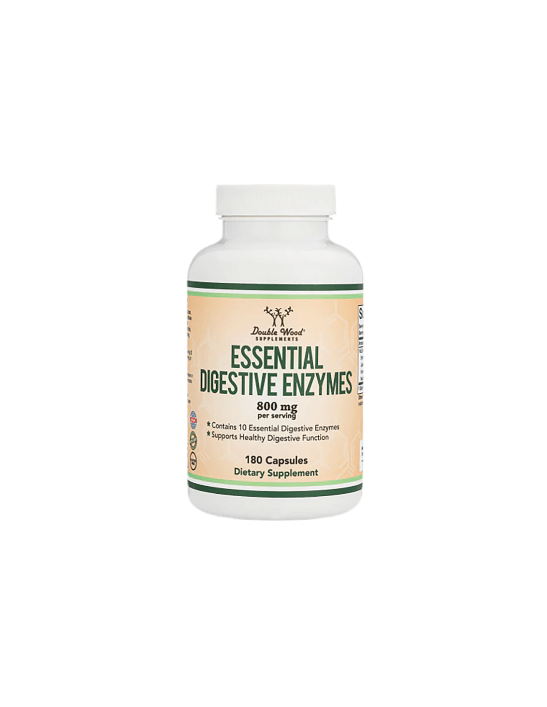 Essential digestive enzymes - Digestive enzymes, 180 capsules Double Wood - Nutra Best Europe