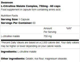 L-Citrulline Malate Complex 750 mg 60 capsules - Nutra Best Europe
