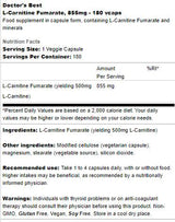 BEST L-Carnitine Fumarate 855 mg - 180 capsules - Nutra Best Europe