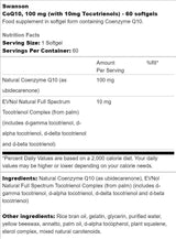 CoQ10 100mg | With 10 mg Tocotrienols 60 Gel capsules - Nutra Best Europe