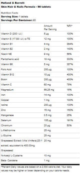 Skin - Hair - Nails Formula 90 Tablets - Nutra Best Europe