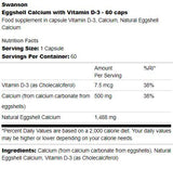 Eggshell Calcium with Vitamin D-3 60 capsules - Nutra Best Europe