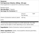 Full Spectrum Cilantro 425 mg 60 capsules - Nutra Best Europe