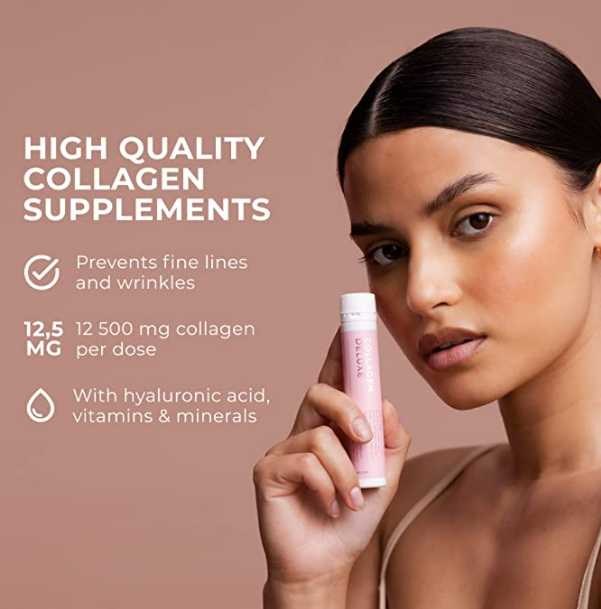 Fish Collagen Deluxe® 12,500 mg with hyaluronic acid 75 mg 20 x 25ml - Nutra Best Europe