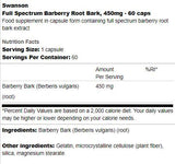 Full Spectrum Barberry Root Bark 450 mg 60 capsules - Nutra Best Europe
