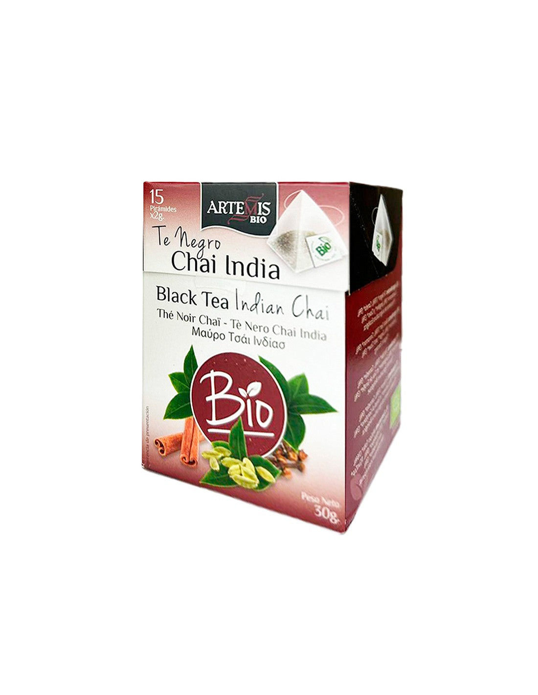 Fekete tea India Bio, 15 filteres zacskó