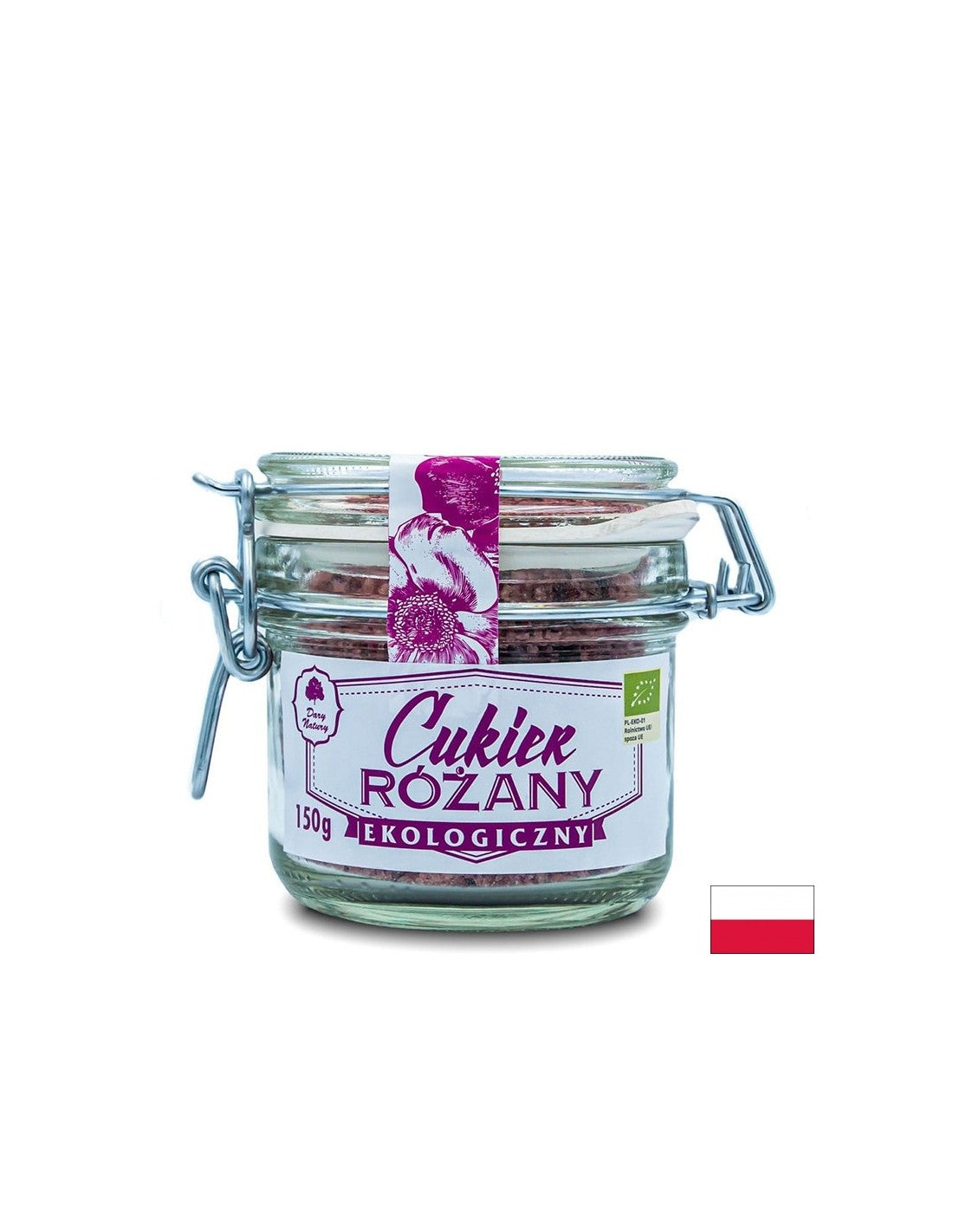 Bio nádcukor rózsaszirmokkal, 150 g <tc>Dary Natury</tc>