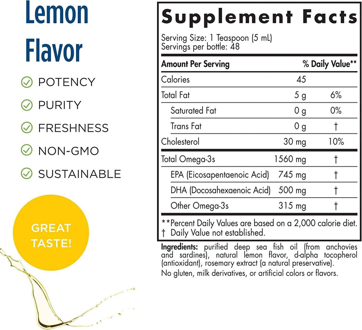 Arctic Omega Liquid 1245 mg - 237 ml - Nutra Best Europe