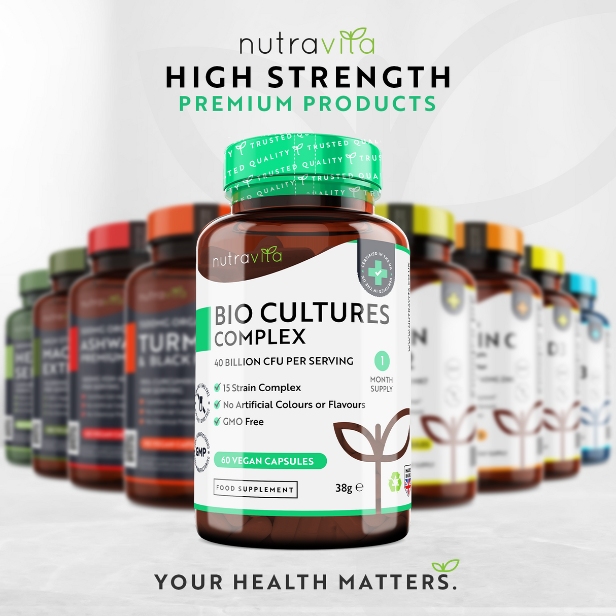 Probiotic 20 billion CFU 15 strains /60 capsules, 60 doses/ Nutravita - Nutra Best Europe