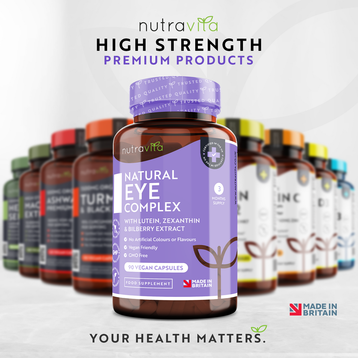 Eye vitamins /natural/ - Natural Eye Complex 90 vegan capsules - Nutra Best Europe