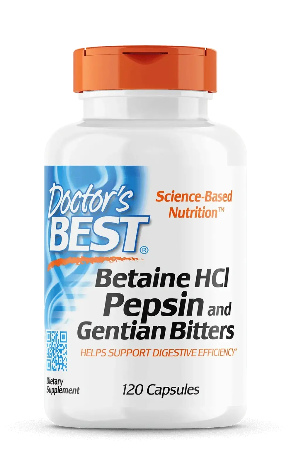 BEST Betaine HCL 650 mg / with Pepsin & Gentian Bitters - 120 capsules - Nutra Best Europe