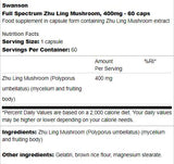 Full Spectrum Zhu Ling Mushroom 400 mg 60 capsules - Nutra Best Europe