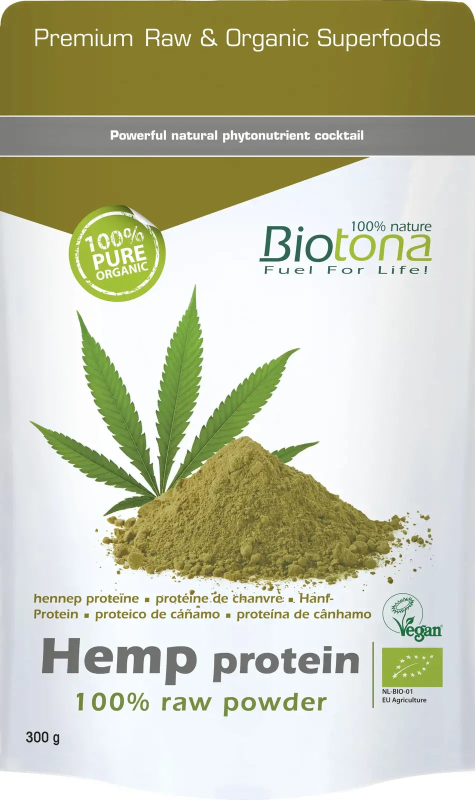 Biotona organic hemp protein 300 g - Nutra Best Europe