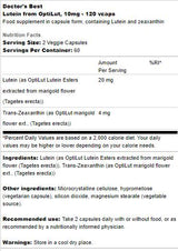 Lutein 10 mg | From OptiLut - 120 capsules - Nutra Best Europe