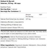 Valerian 337 mg - 60 capsules - Nutra Best Europe