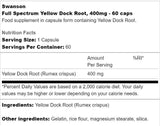 Full Spectrum Yellow Dock Root 400 mg 60 capsules - Nutra Best Europe