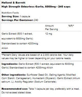 High Strength Odorless Garlic 6000 mg - 240 capsules - Nutra Best Europe