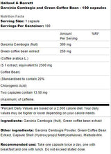 Garcinia Cambogia and Green Coffee Bean - 100 capsules - Nutra Best Europe