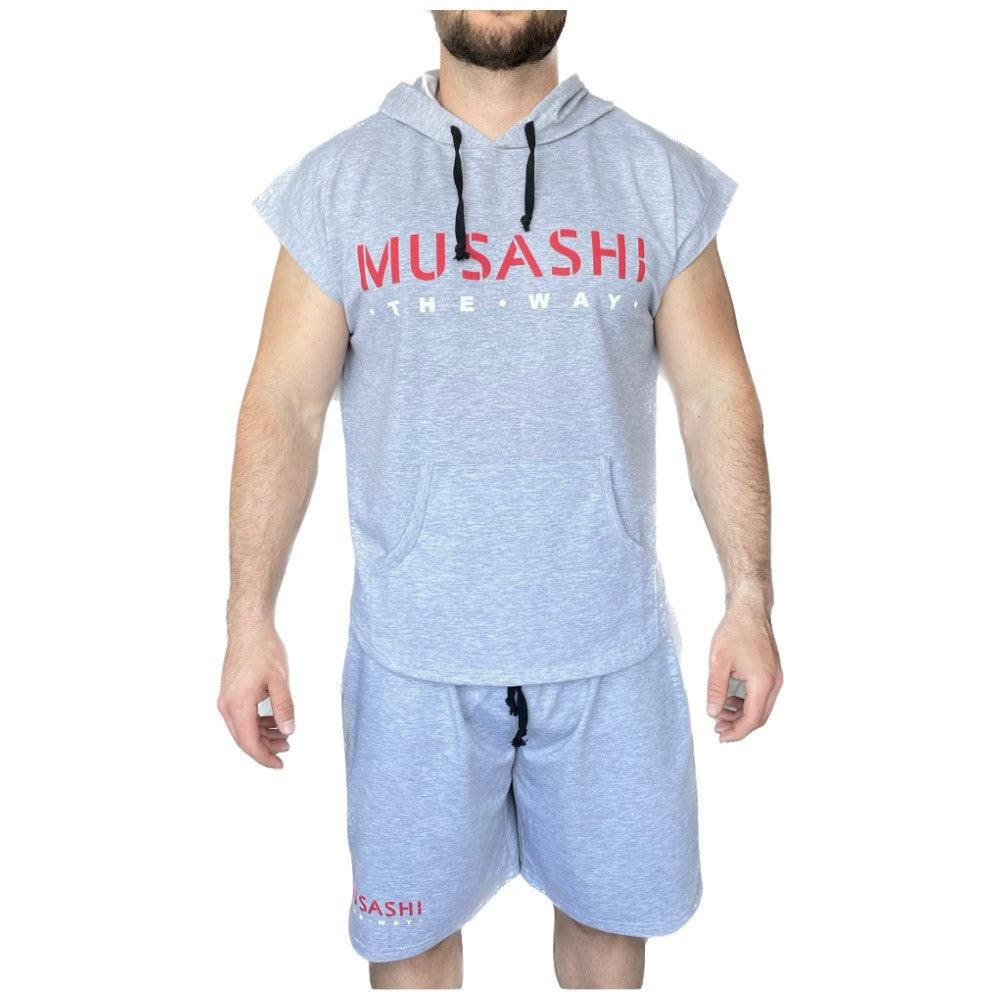 Tank Top Hoodie and Shorts Set - Gray - Nutra Best Europe
