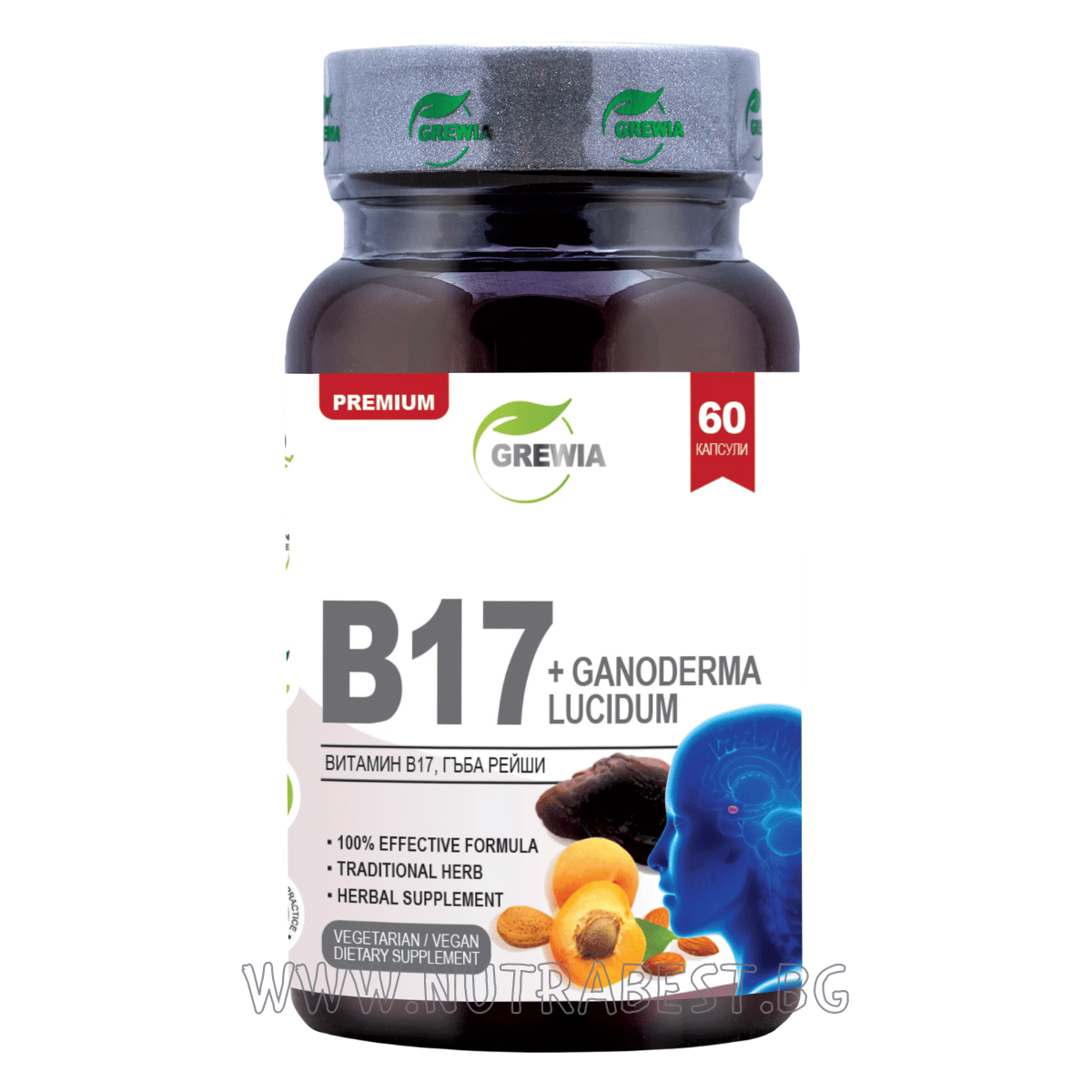 B17 vitamin (B17) + AMIGDALINA + GANODERMA LUCIDUM 60 kapsz. GREWIA